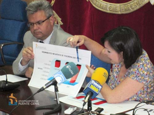 EL ALCALDE Y LA CONCEJALA DE HACIENDA ANALIZAN LA LIQUIDACIÓN DEL PRESUPUESTO DEL PASADO AÑO 1