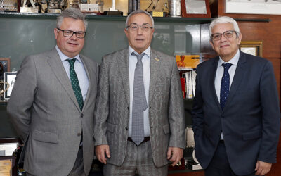 Reunión del presidente del Comité Olímpico Español y el alcalde de Puente Genil