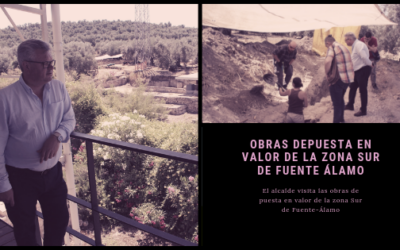 El alcalde visita las obras de puesta en valor de la zona Sur de Fuente-Álamo