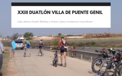 Daniel Molina y Sonia López, ganan la XXIII Duatlón ‘Villa de Puente Genil’