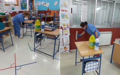 El Ayuntamiento incrementa la limpieza de los colegios que abren el lunes para la escolarización